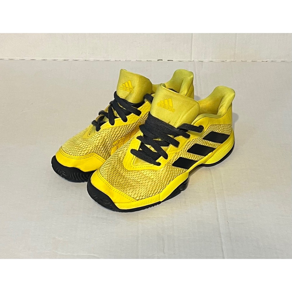 Adidas Barricade Tennis Shoes Yellow Black Kids Youth Size 3.5 US GY4016